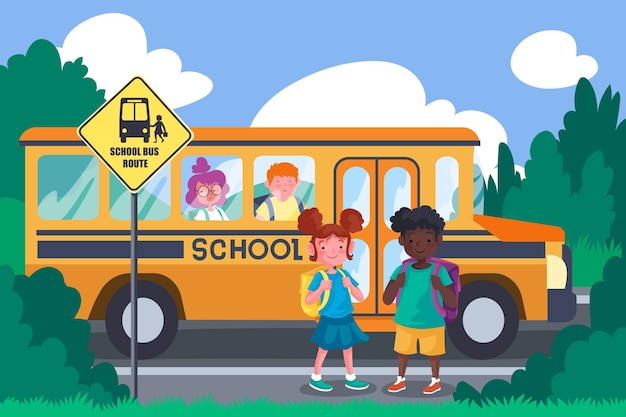 Vecteur gratuit retour à l'arrière-plan de l'école