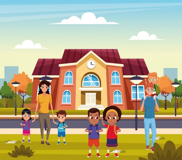 Retour à l&#39;école avec bonheur