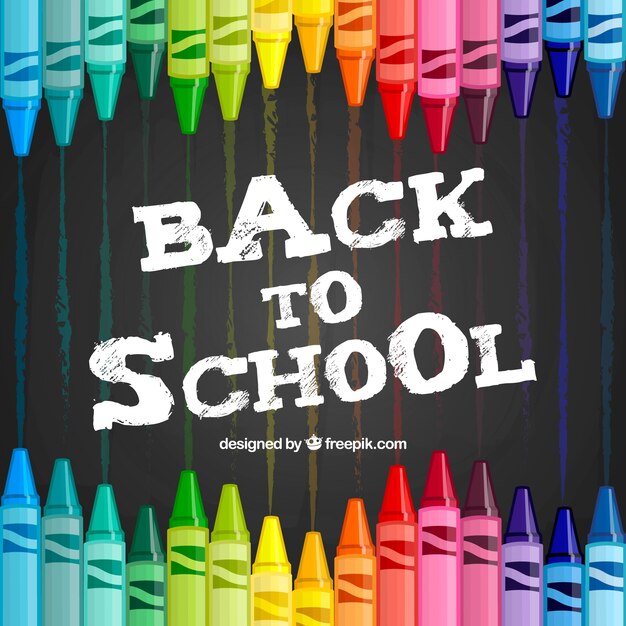 Retour à l'école avec des crayons de couleur