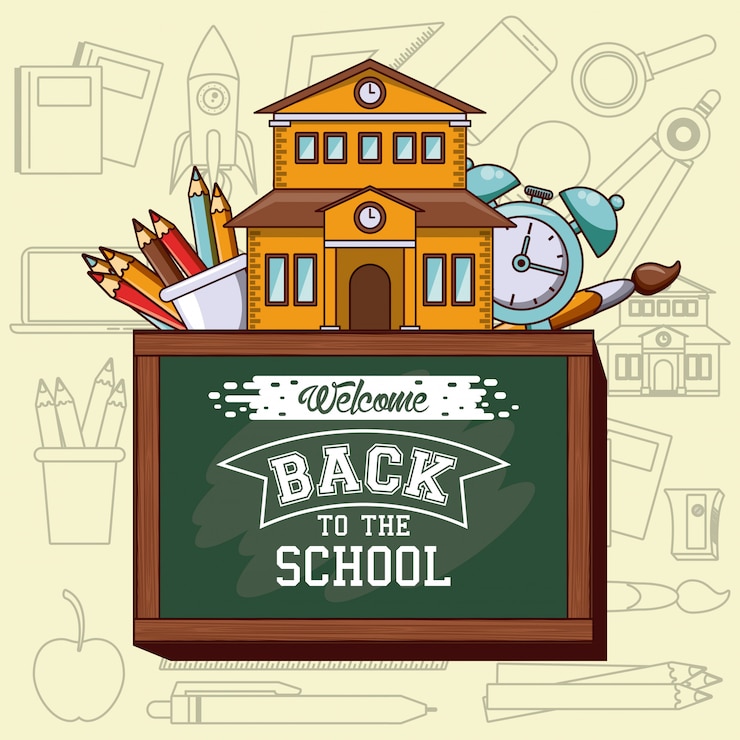 Vecteur gratuit retour à l&#39;école
