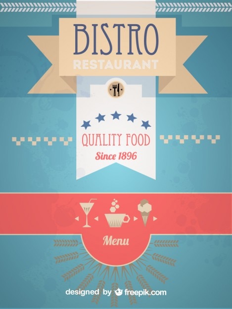 Rétro Conception De Menu Bistro