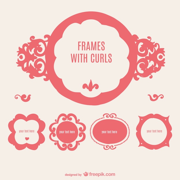 Vecteur gratuit retro frames badges mis en