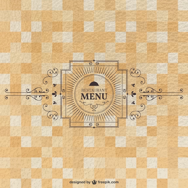 Vecteur gratuit retro menu restaurant