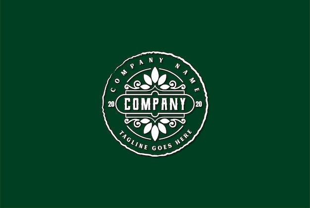Retro vintage cannabis marijuana chanvre cbd oil label logo design vector