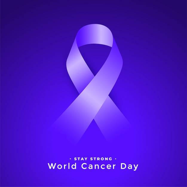 Ribbconcept De Sensibilisation à La Journée Mondiale Du Cancer Pourpre