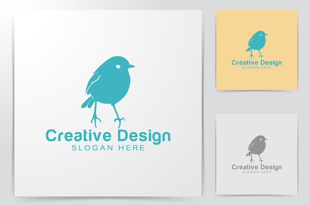 Vecteur gratuit robin oiseau. idées de logo d'oiseau d'amour. création de logo d'inspiration. illustration vectorielle de modèle. isolé sur fond blanc