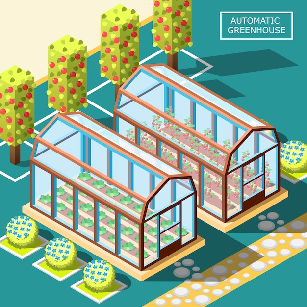 Robots Agricoles Composition Isométrique