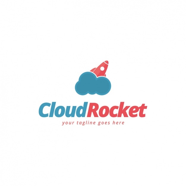 Vecteur gratuit rocket forme logo modèle