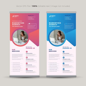 Rollup banner design amp stand up banner