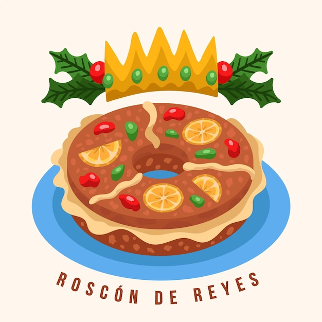 Roscon De Reyes Dessiné à La Main