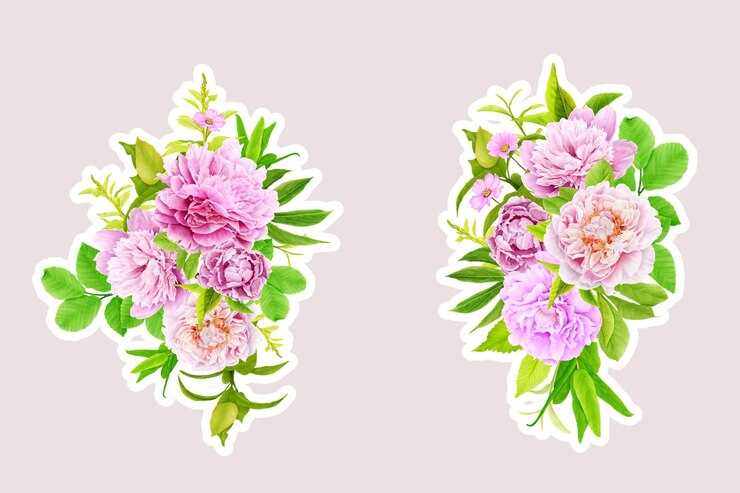 Vecteur gratuit roses douces étiquettes illustration de collection