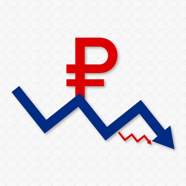 Vecteur gratuit rouble russe gris clair rouge bleu fond bannière de conception de médias sociaux vecteur gratuit