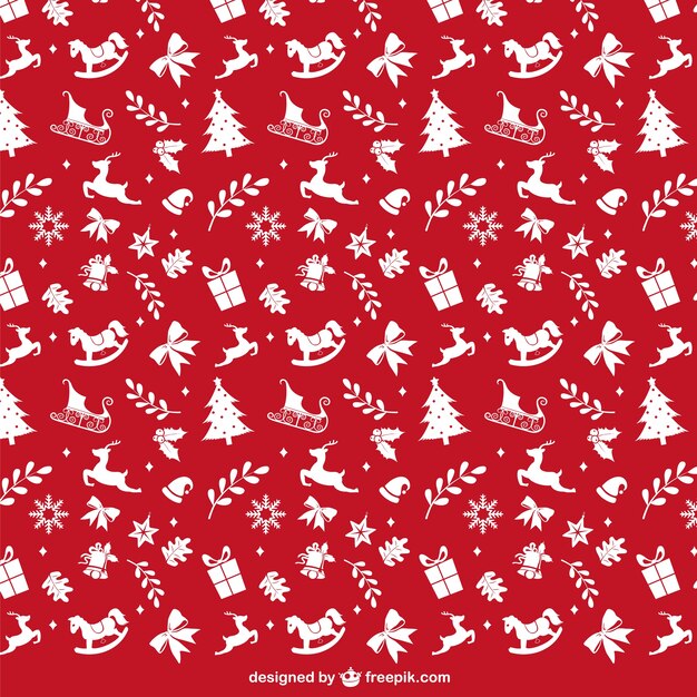 Rouge et blanc motif Noël