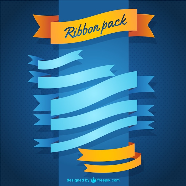 Vecteur gratuit rubans pack design