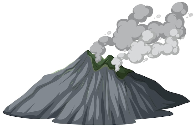 Éruption volcanique de montagne isolée