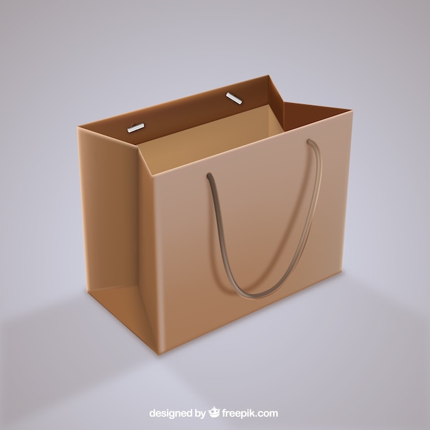 Vecteur gratuit sac en carton