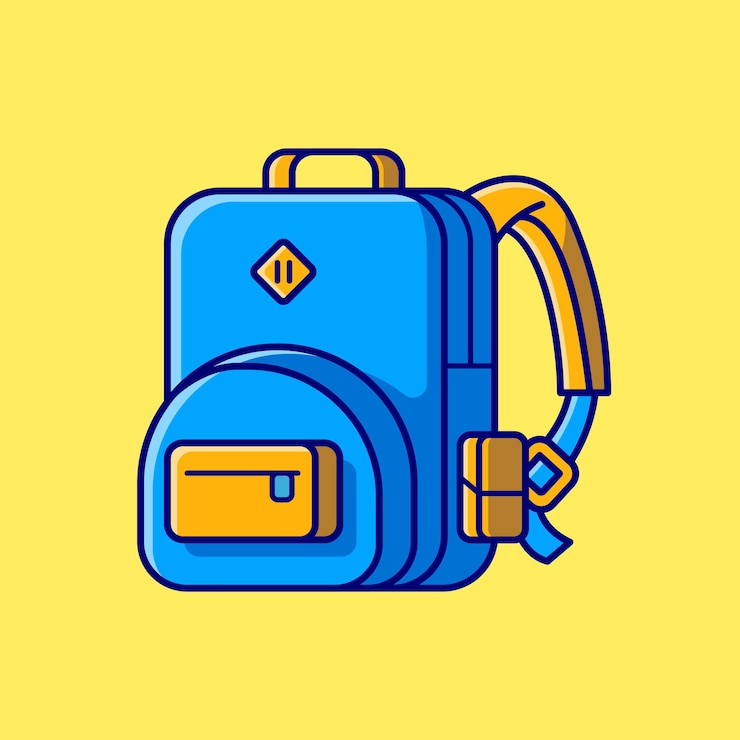 Vecteur gratuit sac à dos cartoon