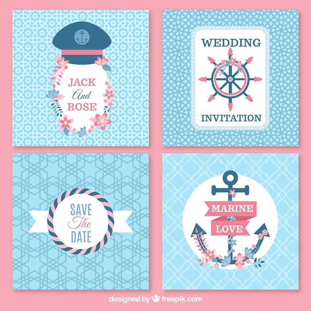 Sailor Cartes De Mariage Paquet