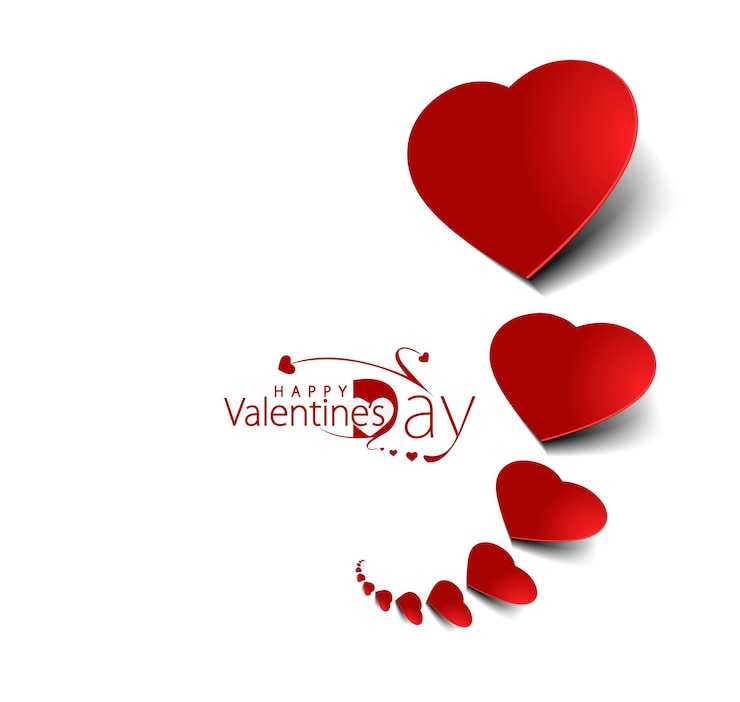 Vecteur gratuit saint valentin coeur fond illustration vectorielle