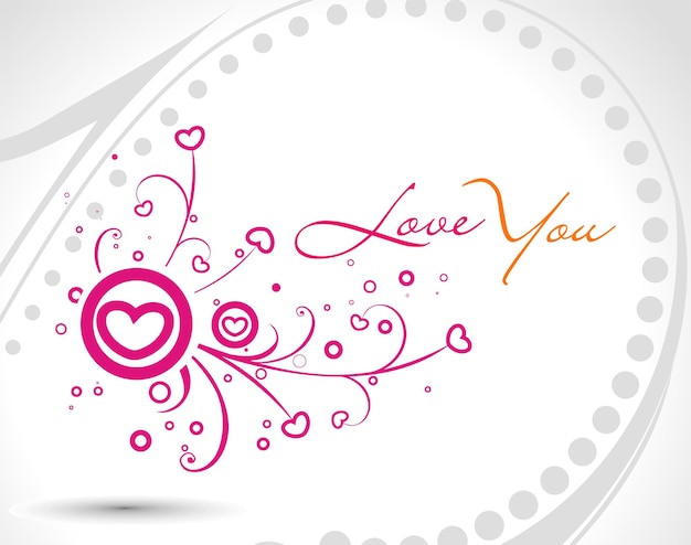 Saint Valentin coeur Logo Design Vector Illustration