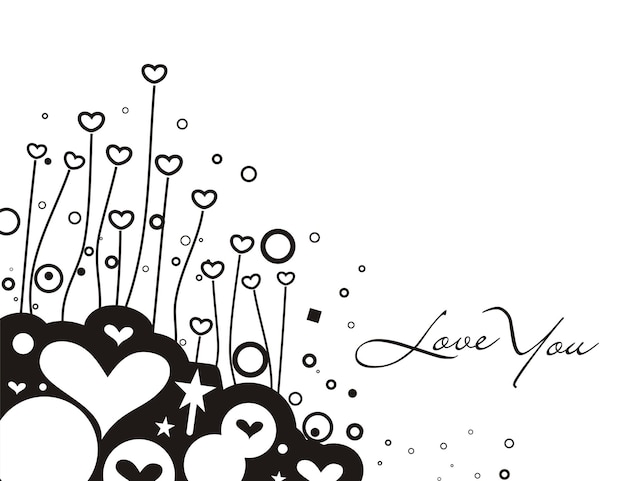 Saint Valentin coeur Logo Design Vector Illustration