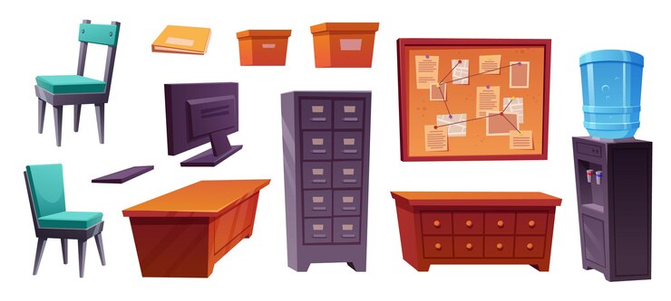 Vecteur gratuit salle du poste de police ou intérieur du bureau du détective