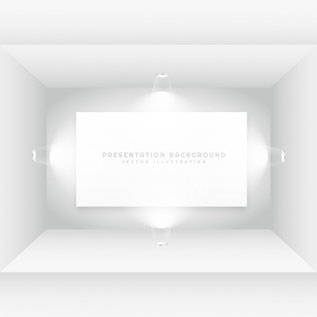 Vecteur gratuit salle vide avec cadre photo