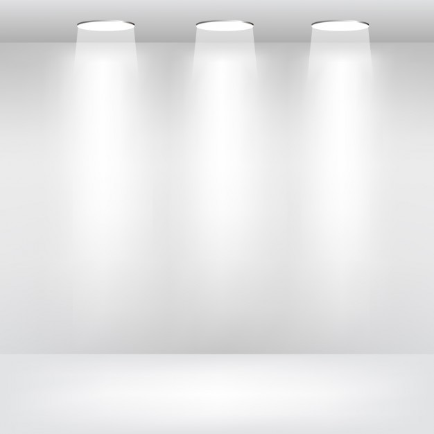 Vecteur gratuit salle vide avec des spots