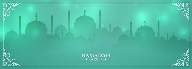 Salutation Brillante De La Mosquée Ramadan Kareem