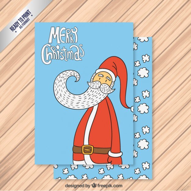 Vecteur gratuit santa claus cartoon carte