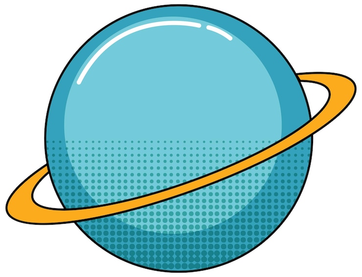 Vecteur gratuit saturne sur fond blanc