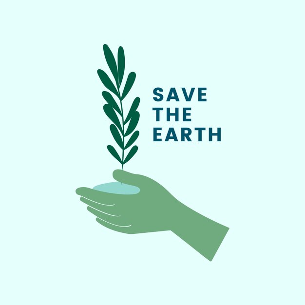 Sauvez la terre et passez à l&#39;icône verte