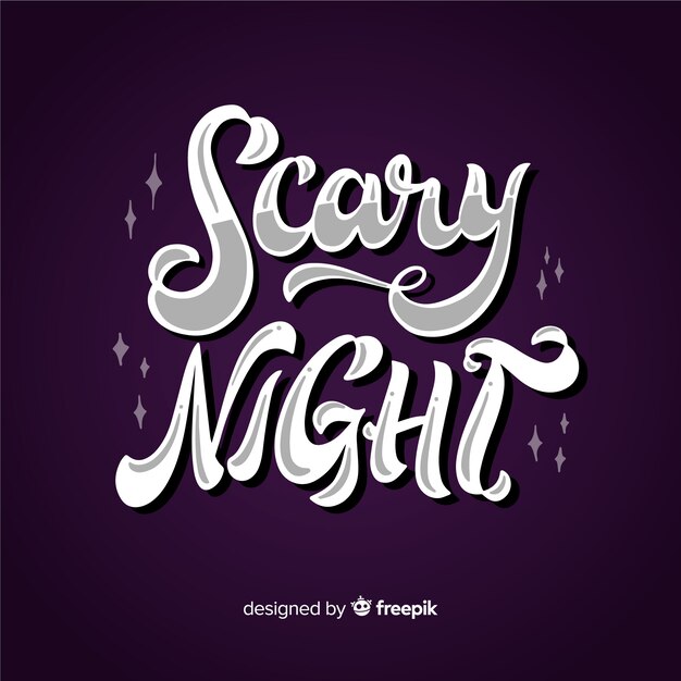 Scary night lettrage de fond