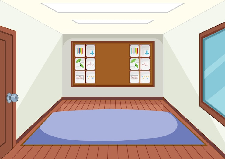Vecteur gratuit une scène de chambre avec des enfants jouant à un jeu de société