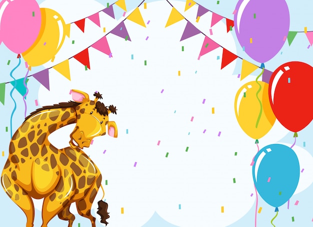 Scène de fête girafe