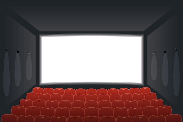 Vecteur gratuit scène de lieu de cinéma cinéma auditorium