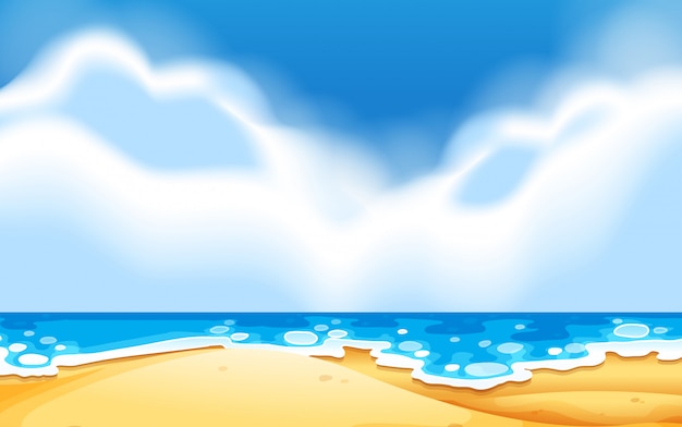 Une scène de plage vide