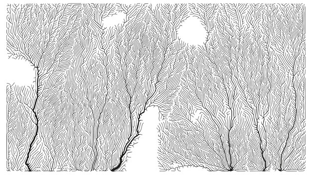Schéma de croissance Structure ramifiée générative Texture organique du réseau de vaisseaux