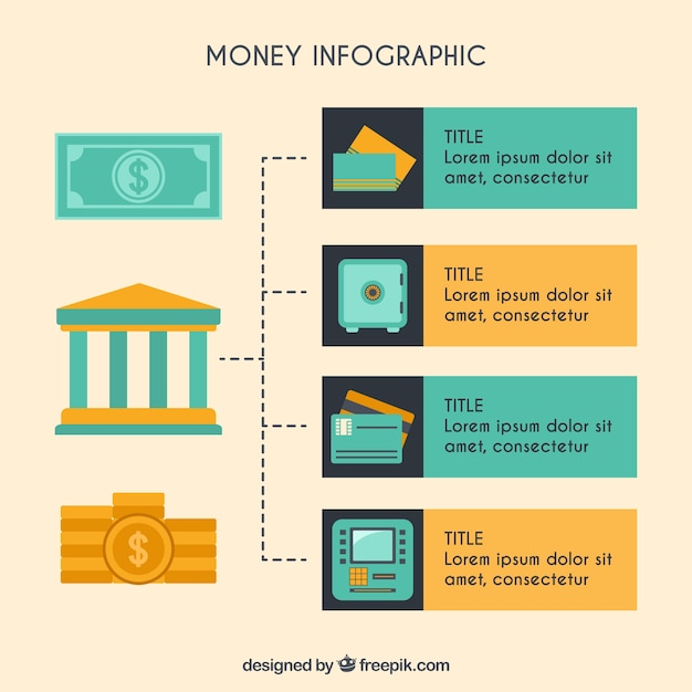 Vecteur gratuit schéma de l'économie dans la conception plate