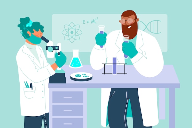 Scientifiques travaillant en laboratoire