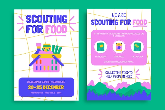 Scoutisme Créatif Pour Flyer Alimentaire