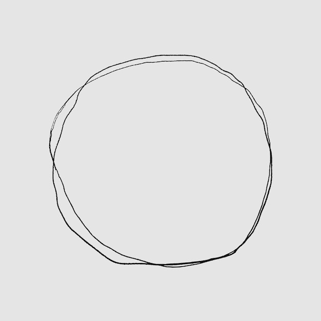 Scribble ligne ronde cadre dessin vectoriel