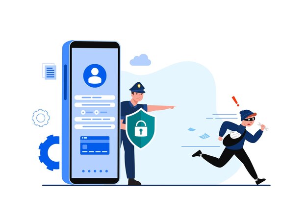Sécurité globale des données, sécurité des données personnelles, illustration de concept en ligne de sécurité des données cybernétiques, sécurité Internet ou confidentialité et protection des informations.