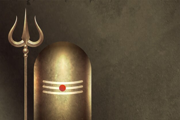 Seigneur hindou traditionnel shiva shivling background