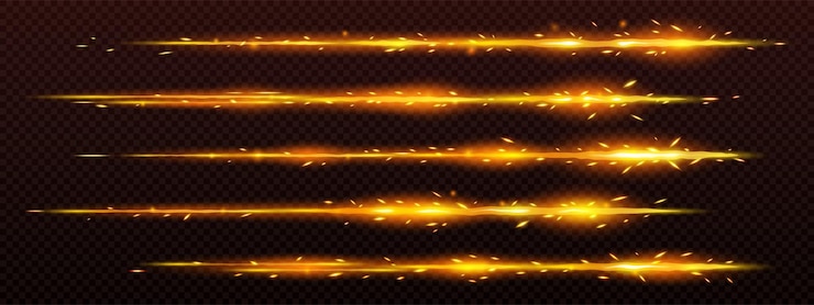 Vecteur gratuit sentiers de feu avec des étincelles lumineuses