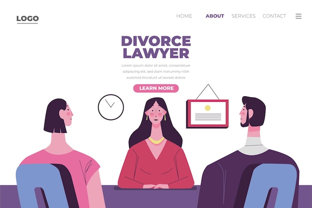 Service D'avocat En Divorce - Page De Destination