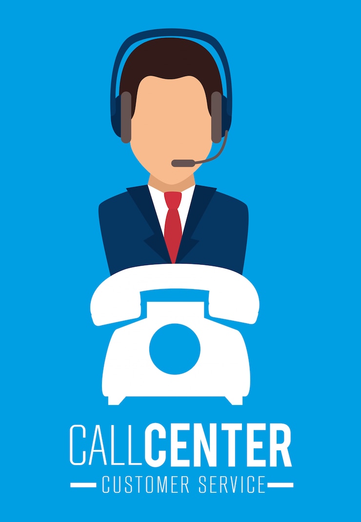 Vecteur gratuit service client et support technique