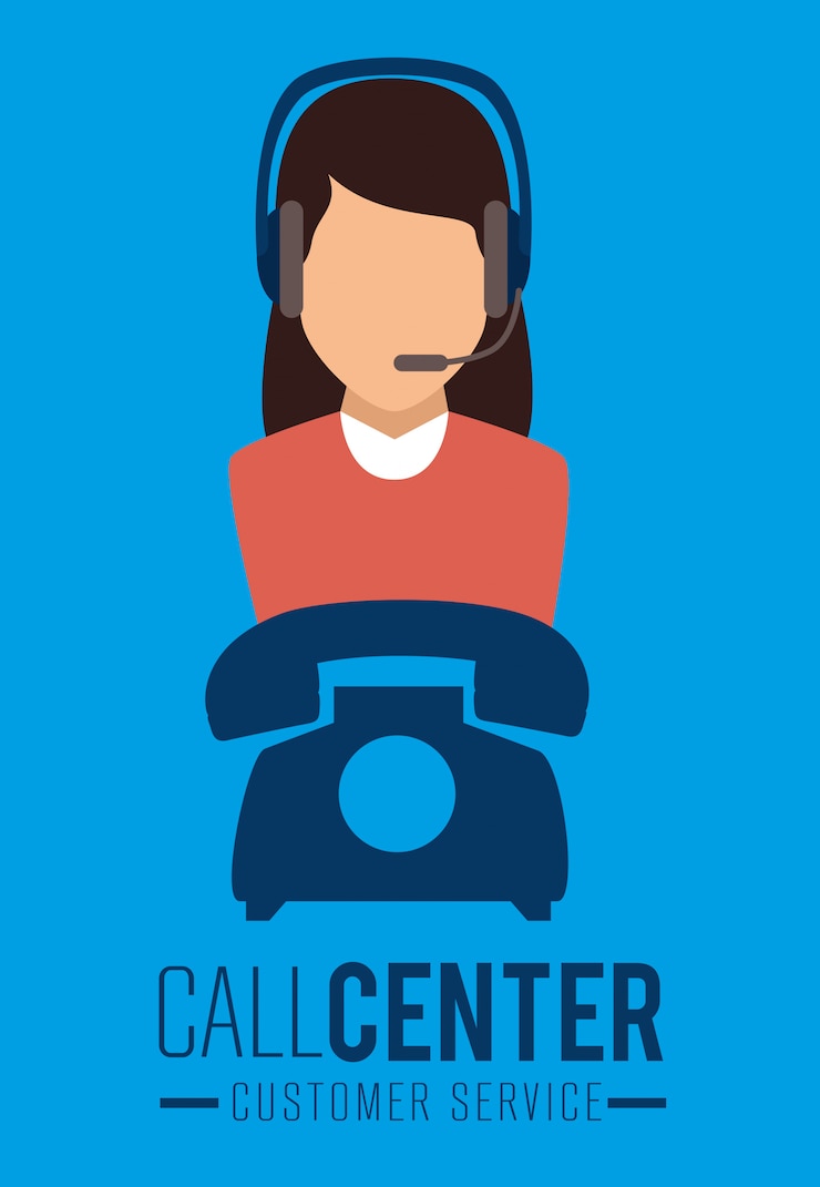 Vecteur gratuit service client et support technique