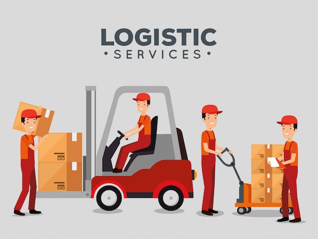 Services logistiques avec les livreurs d'équipe