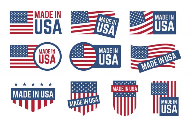 Set de badges Made in USA